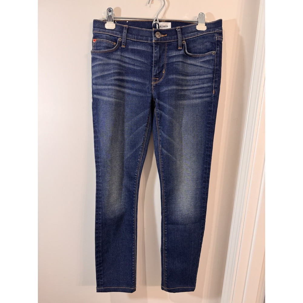 Hudson Womens Krista Ankle Super Skinny Dark Wash Stretch Blue Jeans Size 27